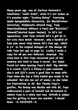 Cowboy Bebop Yuri [English] [Rewrite] [BETAOBLIVION]