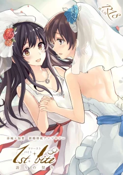 Page 1 of Akagi x Kaga Shinkon Shoya Anthology - 1st bite