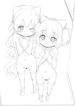 [Abutomato] Nagisa, Yuma, and Kyouko sketch gallery from Fanbox