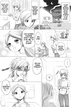 Page 1 of BreaWi no LinZel ga Hitasura Ichaicha Shite Sukebe na Koto Suru Manga | A BoTW manga where Link and Zelda earnestly flirt and do lewd things