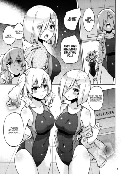 Page 10 of Kyouei Mizugi na Kashimasan to. | Together with Kashima and Hamakaze Wearing sport swimsuits.