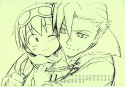 Page 4 of KamiShimo to Ichinenjuu 2007gatsunen 8-gatsu Calendar