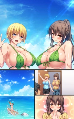 Page 34 of Kyonyuu Hitozuma Shimai to Mujintou de Fuufu Gokko Icha Love Sex