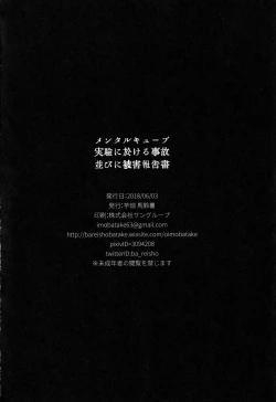 Page 19 of Mental Cube Jikken ni Okeru Jiko Narabi ni Higai Houkokusho