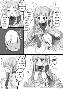 Page 2 of A manga about Kyouka-chan peeing in a held urinal