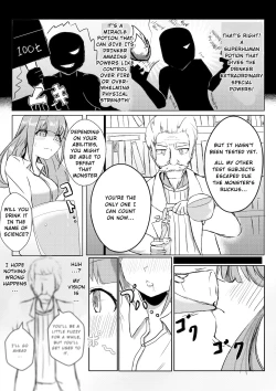 Page 2 of A girl who takes a potion and becomes bigger than a monster