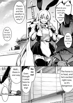 Page 1 of Adventure-chan helps the lustful horse cum so he'll carry her away
