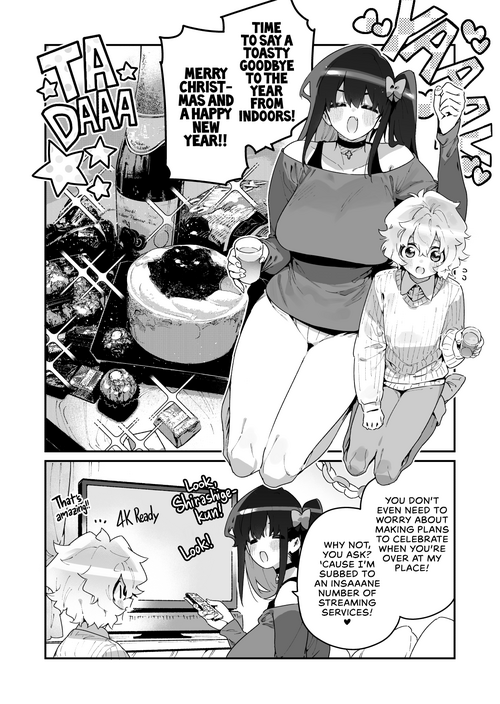 [Gyuutan Teishoku e no Koi (Chomoran)] Kurasumeito No Joshi Inma To Nenmatsu O Sugosu Danshi No Hanashi | A Boy Spends the End of the Year with his Succubus Classmate [English] [head empty]