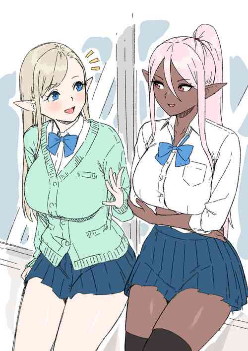 Download Konna Ero Manga Attara Yomitai na "Elf JK to Dark Elf JK Hen"