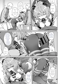 Page 10 of Ganyu-chan ga Shigoto to Seiyoku Shori o Otetsudai suru Hon. | A book in which Ganyu helps you out with your work and sexual urges.