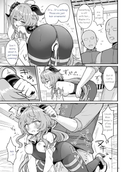 Page 14 of Ganyu-chan ga Shigoto to Seiyoku Shori o Otetsudai suru Hon. | A book in which Ganyu helps you out with your work and sexual urges.