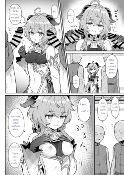 Page 9 of Ganyu-chan ga Shigoto to Seiyoku Shori o Otetsudai suru Hon. | A book in which Ganyu helps you out with your work and sexual urges.