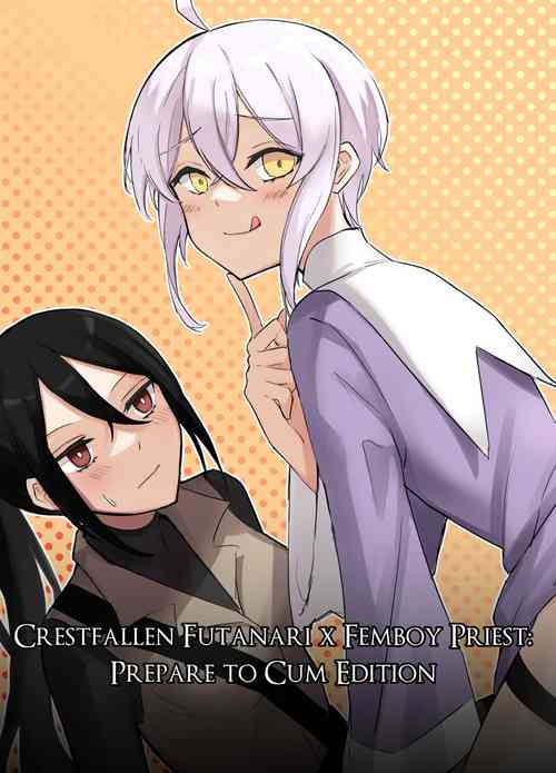 [Boukensha X no Sakaba  (Boukensha C)] Maou Toubatsu Shippai Heroine Gisei Normal End de Utsu ni Natta Koutensei Futanari Kenshi to Otokonoko Shinkan no Hanashi | Crestfallen Futanari x Femboy Priest: Prepare to Cum Edition [English]