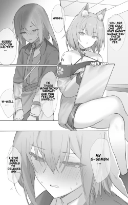 Page 1 of Rhodes Kenkou Shindan de Kentai o Nekosogi Shiboritorarechau Hanashi | A Story About a Specimen Being Extracted During a Health Checkup at Rhodes Island