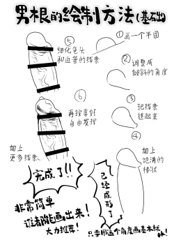 Page 3 of Chinpo no Egakikata to Keshi no Irekata | 男根的绘制方法与打码的方法