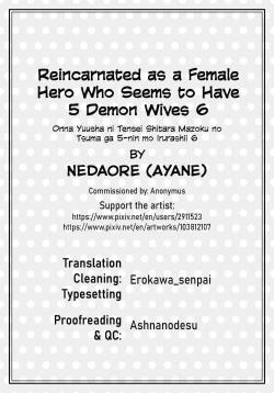 Page 36 of Onna Yuusha ni Tensei Shitara Mazoku no Tsuma ga 5-nin mo Irurashii 6 | Reincarnated as a Female Hero Who Seems to Have 5 Demon Wives 6