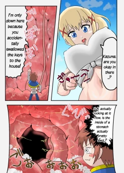 Page 4 of Kazuma going inside Darkness's s