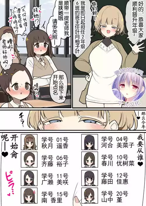 Download Futanari Ikemen Onee-san Sensei no Oshiego Zenin Meromero Harem Manga