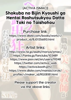 Page 30 of Shokuba no Bijin Kyoushi ga Hentai Roshutsukyou Datta Toki no Taishohou