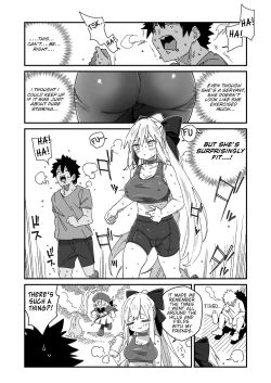 Page 4 of Morgan ga Otto to Issho ni Ase o Kaku Hon. | A Book about Morgan Getting Sweaty Together with Her Husband.