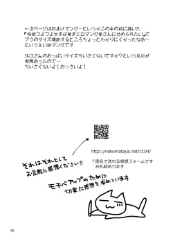 Page 56 of Seiyoku tsuyotsuyo Joshi wa Okute Eromangaka-san ni Gohoushi Play shitai