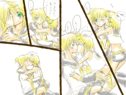 Page 1 of 「鏡音さんにキスの１０題」後日談。