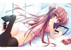 Page 103 of Shukufuku no Kane no Oto wa, Sakura-iro no Kaze to Tomo ni Visual Fanbook